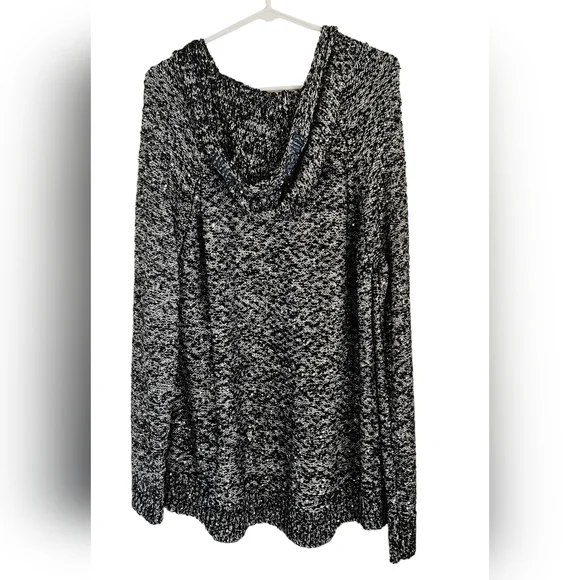 Harley Davidson Size XL Metallic Shimmer Pullover Hooded Sweater Silver Black - Picture 3 of 5